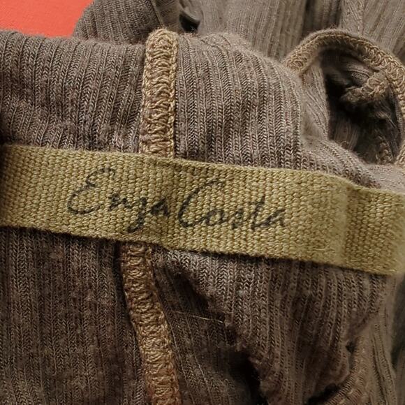 Enza Costa Jersey Knit 2-Pc Tank Top Shirts Women's  Size XS M Silk Rayon Brown - Picture 6 of 7